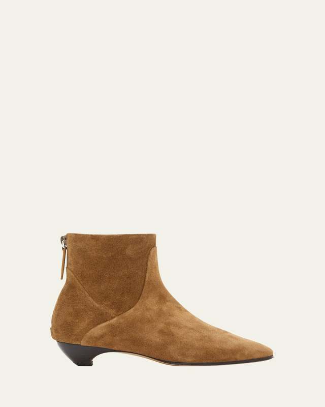 Allegra Suede Ankle Booties